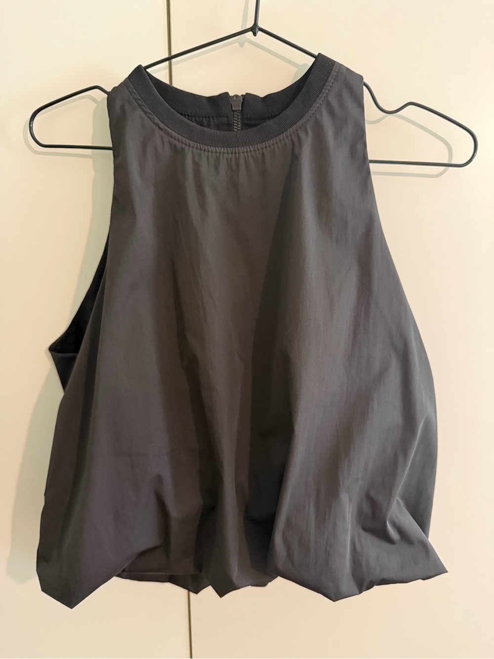 Zara Black High-Neck balloon Sleeveless Tank Top small